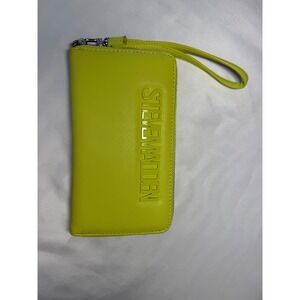 Steve Madden Neon Yellow Wristlet Wallet Zip Around